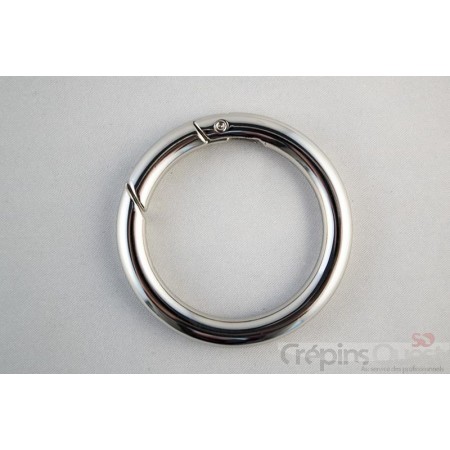 MOUSQUETON ANNEAU ROND 35MM NICKELE