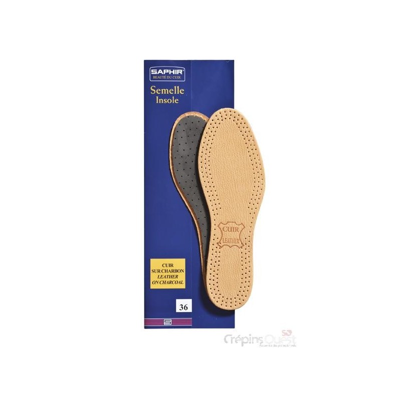 SAPHIR SEMELLE CUIR/ CHARBON 2082 36/46