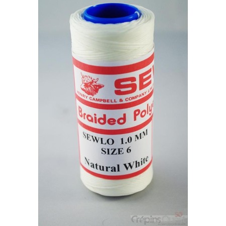 FIL SEWLO N°9 EN 100 grs BLANC POIS