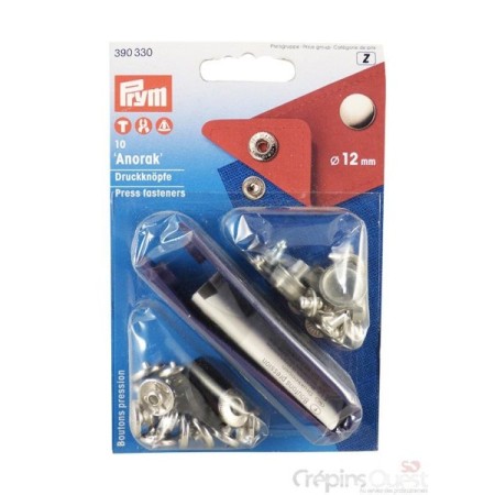 BOUTONS PRESSION PRYM Plaquette de 10