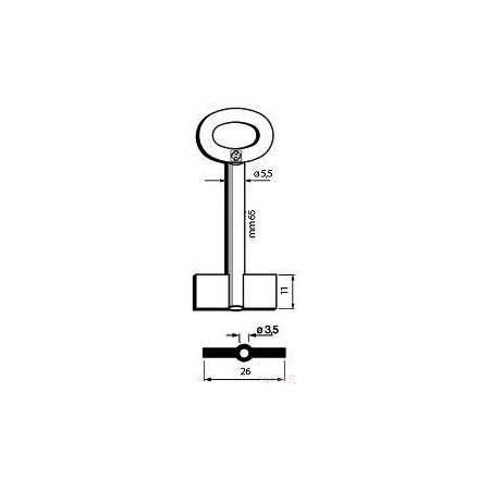 CLE COFFRE-FORT FOREE      L65