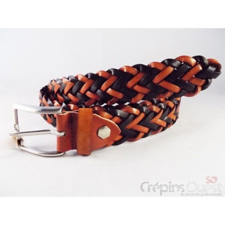 CEINTURE CUIR TRESSEE