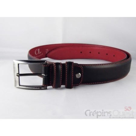 CEINTURE CUIR VERITABLE BI-COLOR 35MM