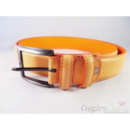 CEINTURE CUIR VERITABLE BI-COLOR 35MM