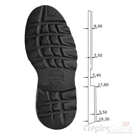 SEMELLES VIBRAM 2640 ODESSA T37/47