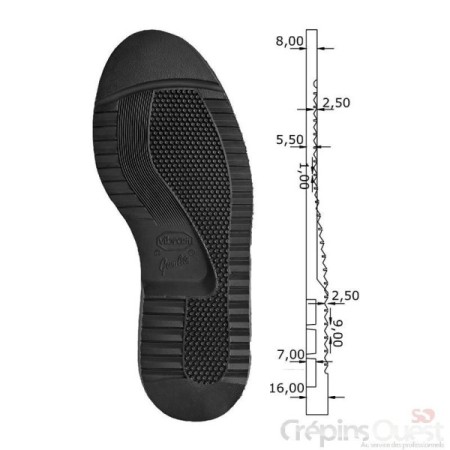 SEMELLES VIBRAM 2670 T37/48