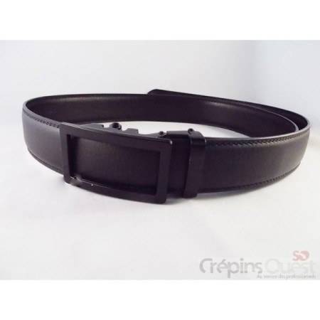 CEINTURE CREMAILLERE CROUTE DE CUIR 35 MM