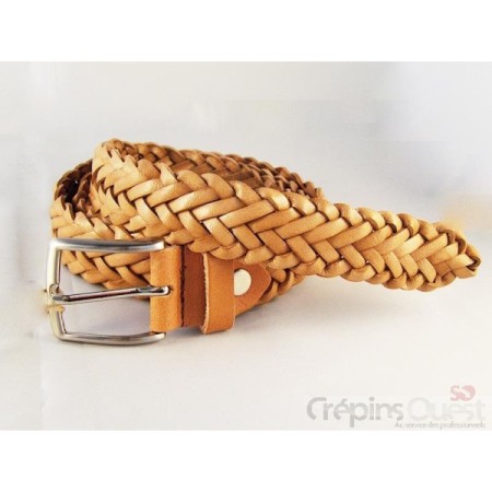CEINTURE CUIR TRESSEE