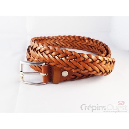 CEINTURE CUIR TRESSEE