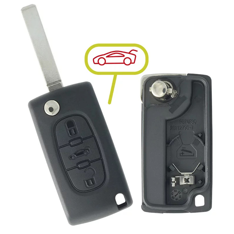 COQUE COMPATIBLE PEUGEOT/CITROEN 3 boutons