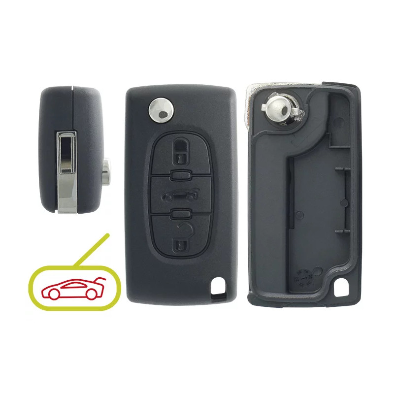 COQUE COMPATIBLE PEUGEOT/CITOEN 3 BOUTONS