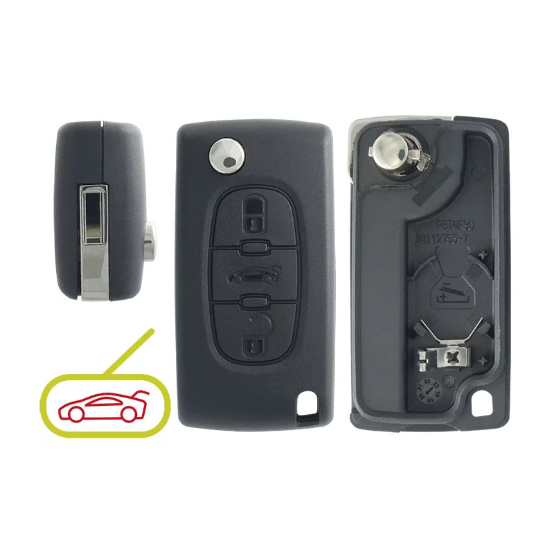 COQUE COMPATIBLE PEUGEOT/CITROEN 3 BOUTONS