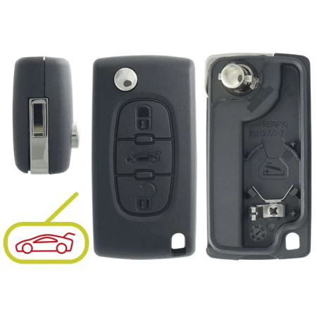 COQUE COMPATIBLE PEUGEOT/CITROEN 3 BOUTONS