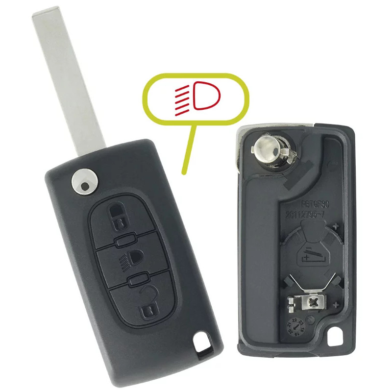 COQUE COMPATIBLE PEUGEOT/CITROEN 3 BOUTONS