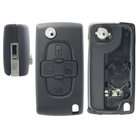 COQUE COMPATIBLE PEUGEOT/CITROEN 4 BOUTONS PILE SUR BOITIER