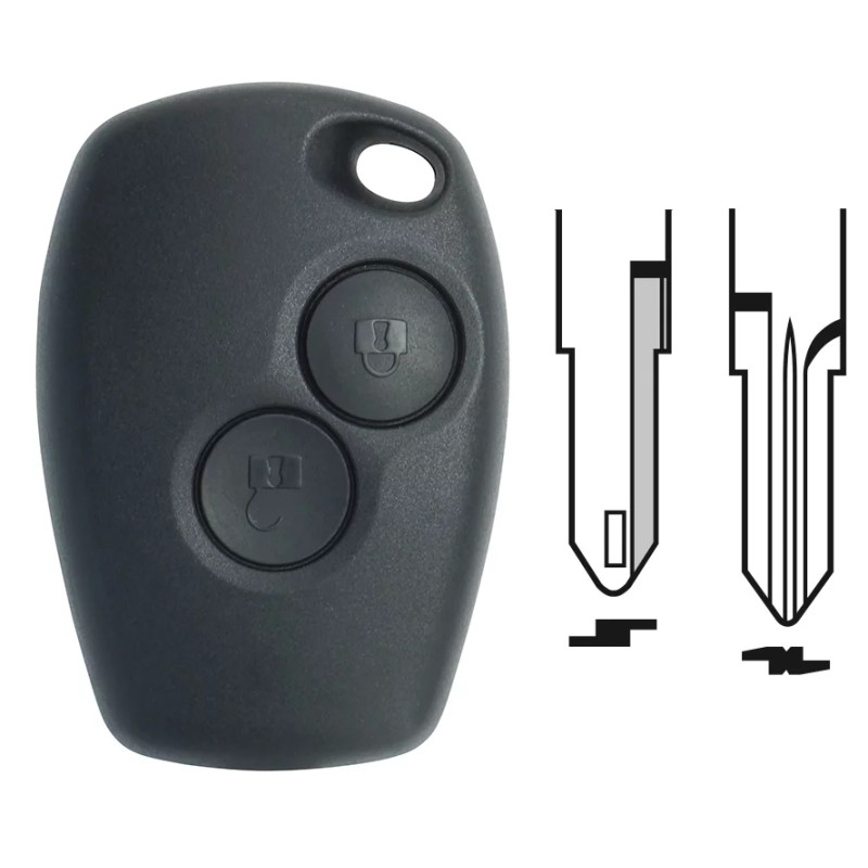 COQUE COMPATIBLE RENAULT 2 BOUTONS