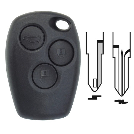COQUE COMPATIBLE RENAULT 3 BOUTONS