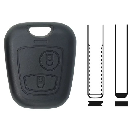 COQUE COMPATIBLE PEUGEOT/CITROEN 2 BOUTONS