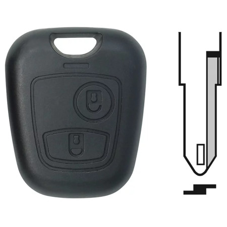 COQUE COMPATIBLE PEUGEOT/CITROEN 2  BOUTONS