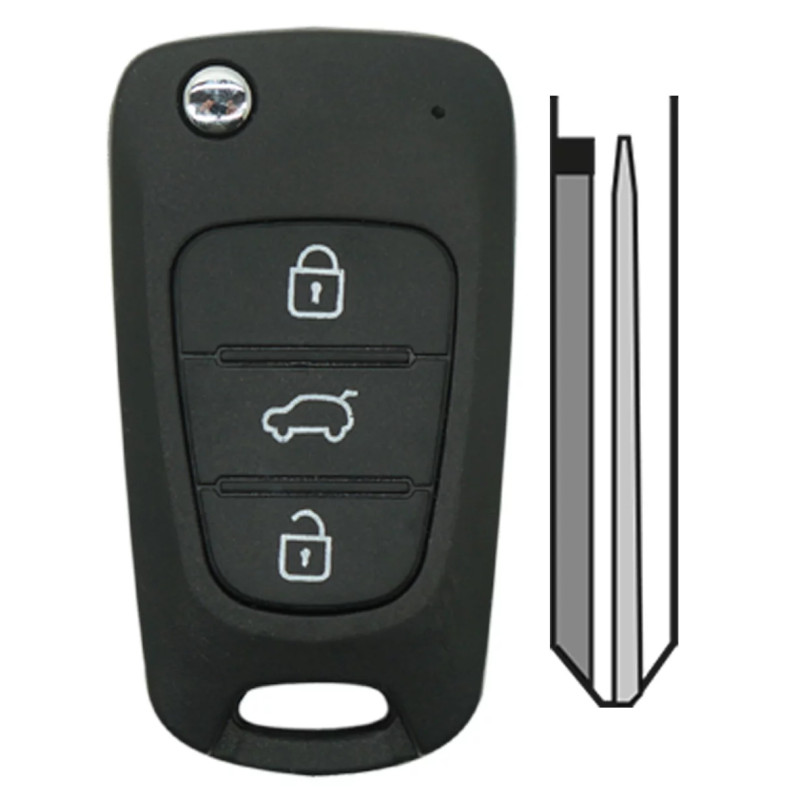 COQUE HYNDAI KIA 3 BOUTONS COMPATIBLE