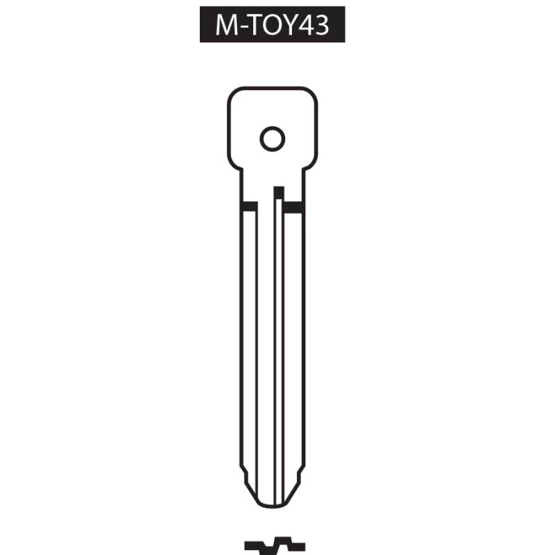 M-TOY43 EBAUCHE POUR CLE A TRANSPONDEUR