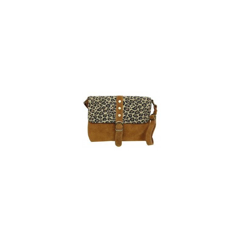 SAC CUIR LEOPARD 81004