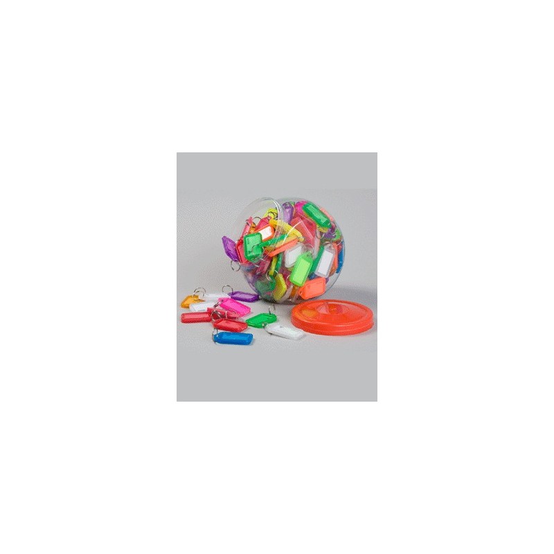 COF. 150 PORTE-ETIQUETTES PLASTIQUE FLUO