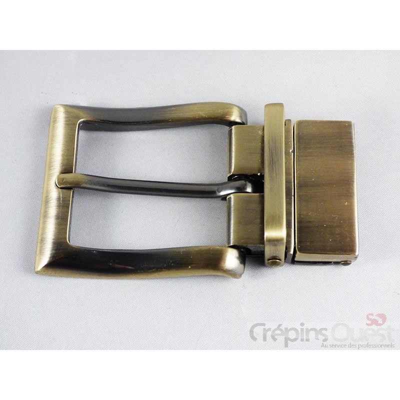 BOUCLE CEINTURE A GRIFFE  REVERSIBLE 35 mm Bronze (0769)