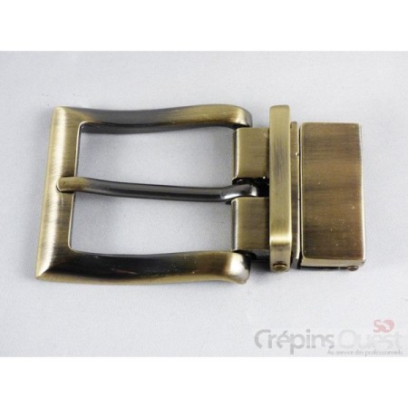 BOUCLE CEINTURE A GRIFFE  REVERSIBLE 35 mm Bronze (0769)